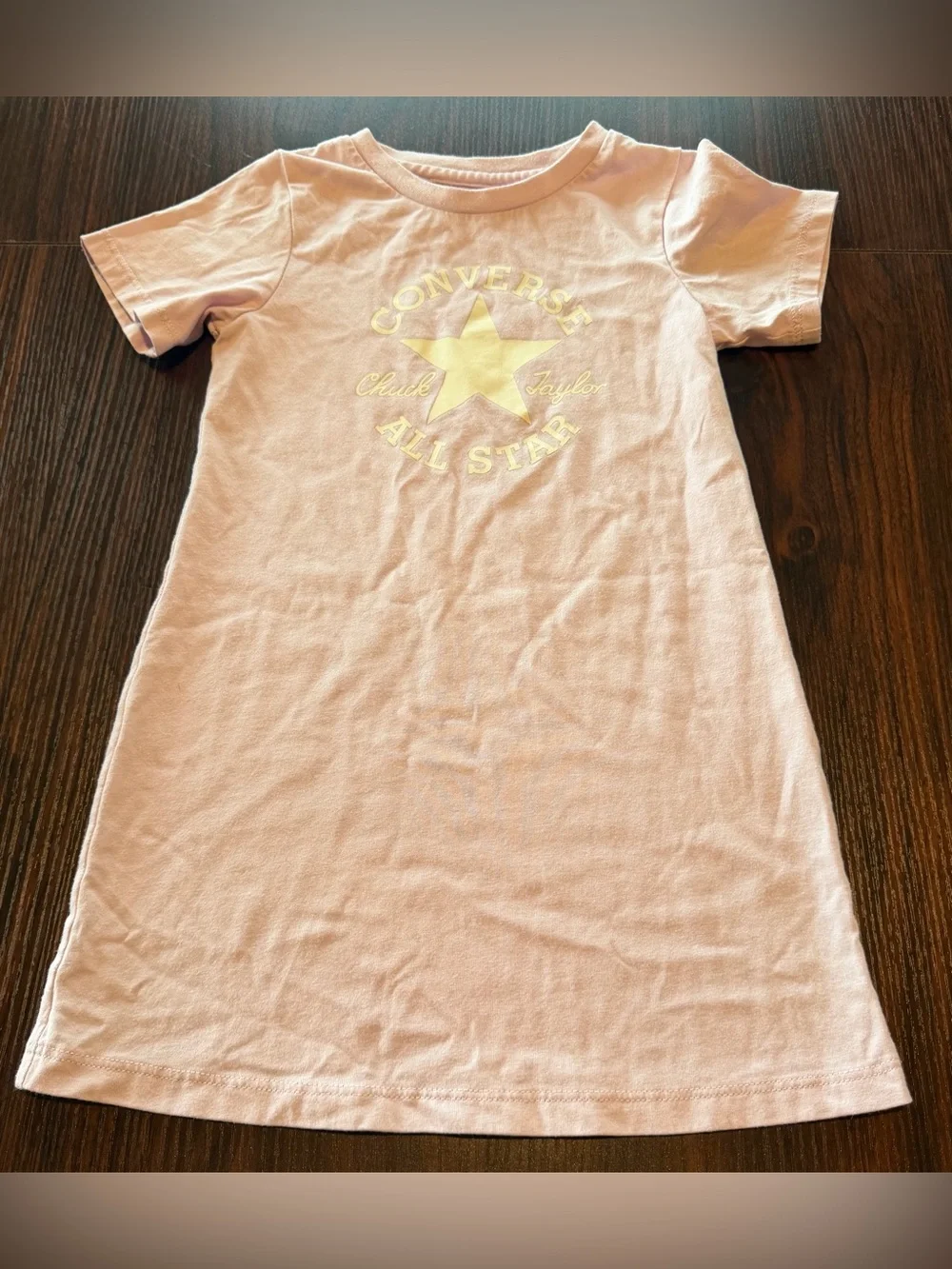 Converse Toddler Girls Pink Chuck Taylor All Star Logo T-Shirt Dress Size 4T